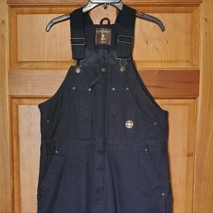 Lincoln Outfitters Insulated Bib Overalls Black M Medium Short Men's